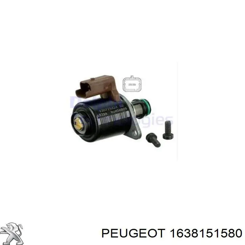 Клапан регулировки давления (редукционный клапан ТНВД) Common-Rail-System Peugeot/Citroen 1638151580