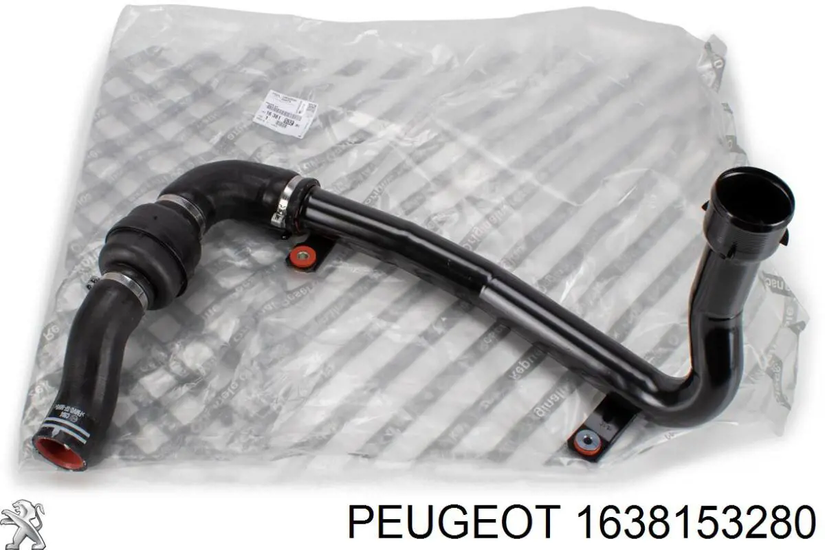 Шланг (патрубок) интеркуллера левый Peugeot/Citroen 1638153280