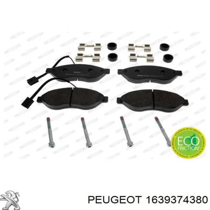1639374380 Peugeot/Citroen колодки тормозные передние дисковые