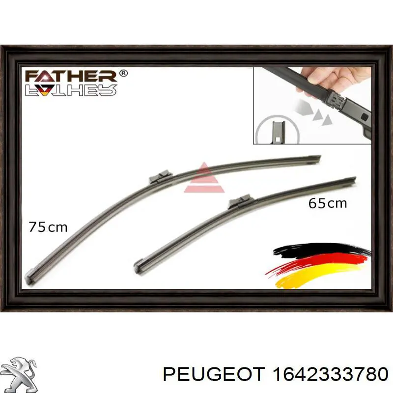 Щетка стеклоочистителя лобового стекла, водительская Peugeot/Citroen 1642333780 цена, от 15.82 USD