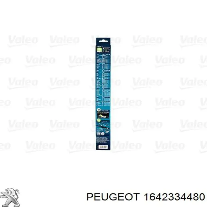 Щітка-двірник лобового скла, пасажирська 1642334480 Peugeot/Citroen