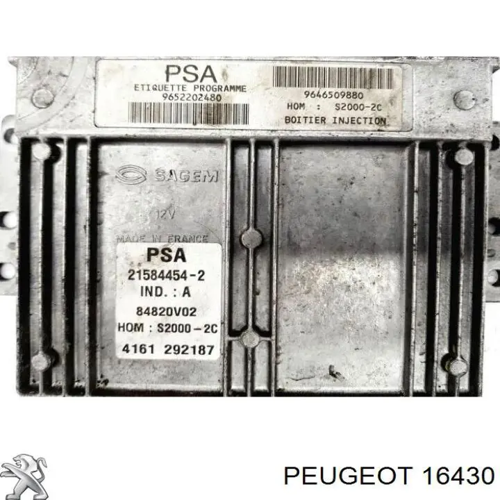 Junta, tapón roscado, colector de aceite 16430 Peugeot/Citroen