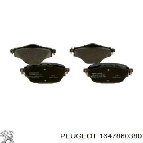 1647860380 Peugeot/Citroen Колодки тормозные дисковые комплект