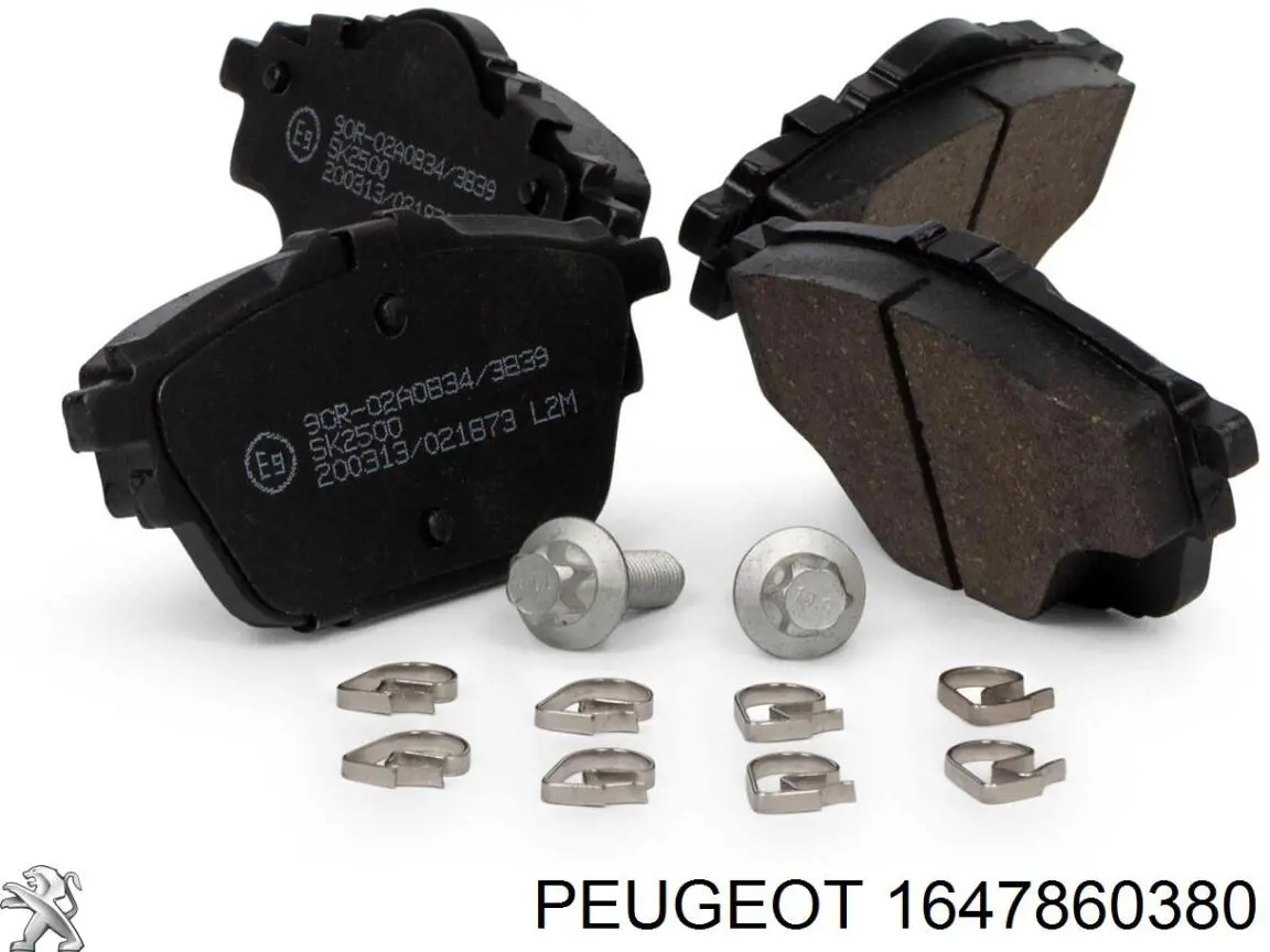 Купить 1647860380 Peugeot/Citroen Колодки тормозные задние, дисковые