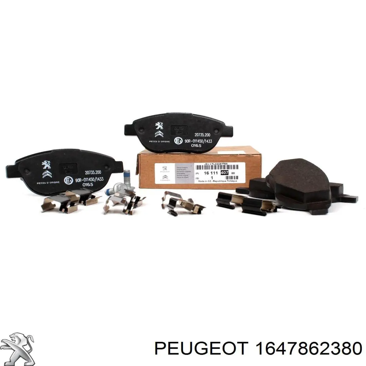 Колодки тормозные передние дисковые Peugeot/Citroen 1647862380
