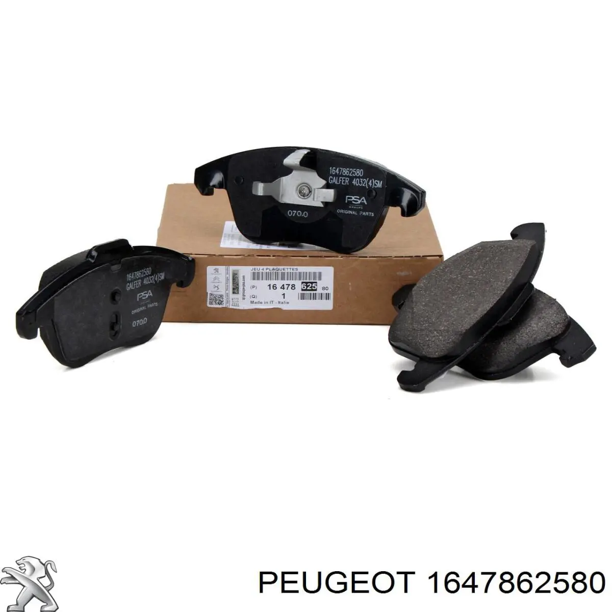Колодки тормозные передние дисковые Peugeot/Citroen 1647862580