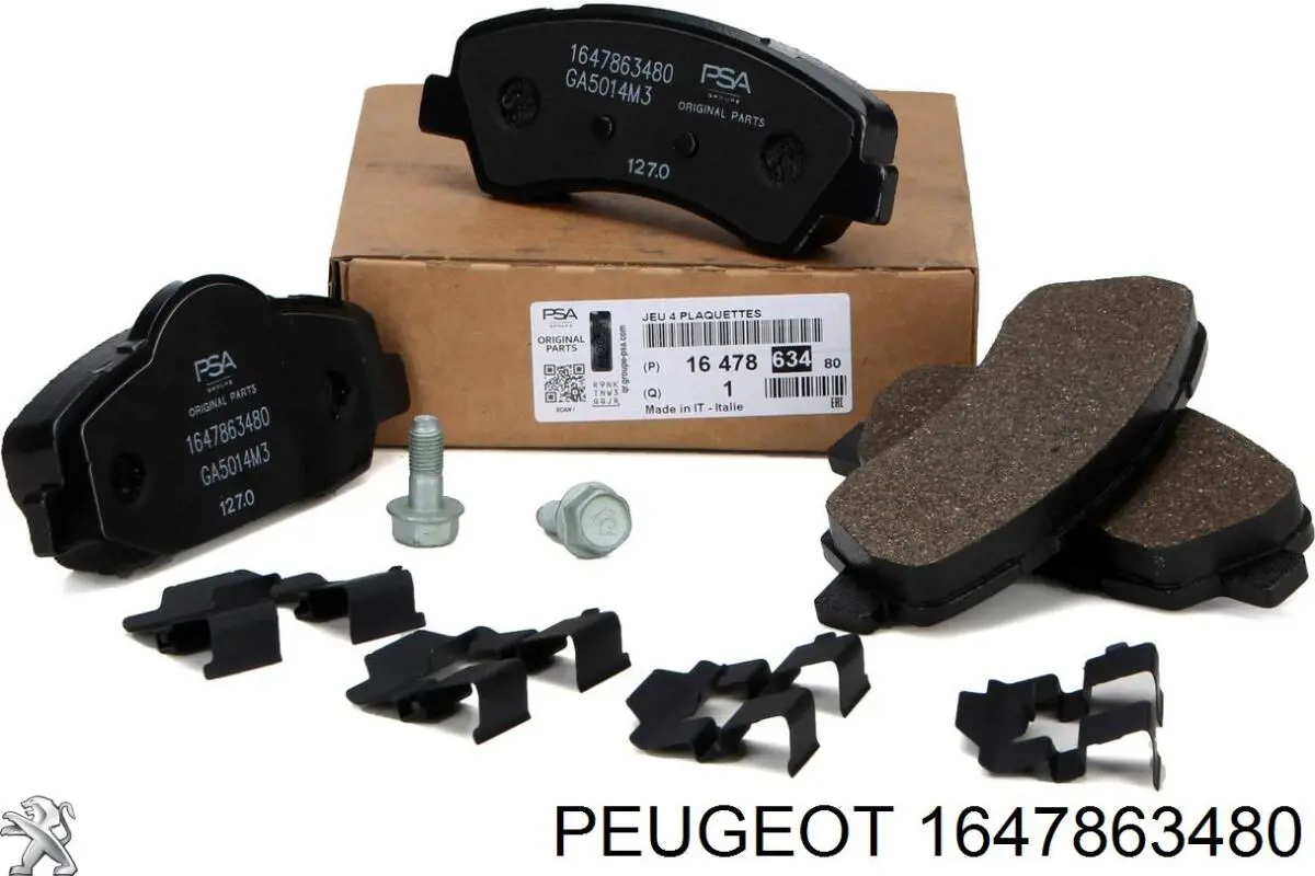 Колодки тормозные передние дисковые Peugeot/Citroen 1647863480