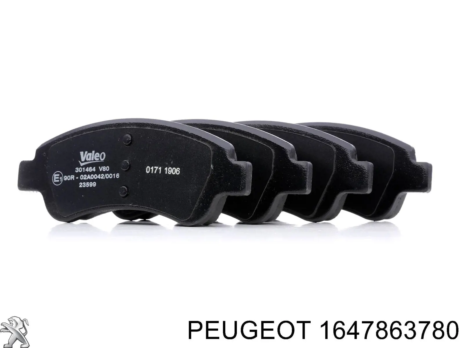 Передние тормозные колодки 1647863780 Peugeot/Citroen