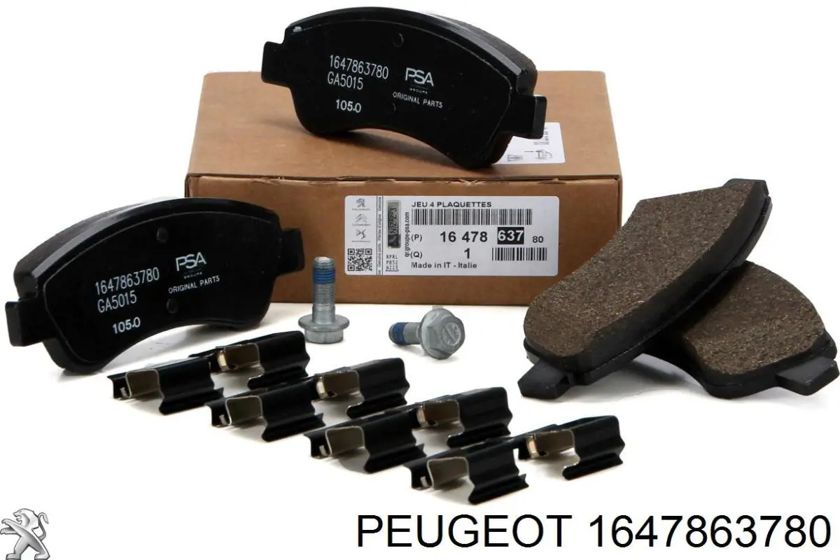 1647863780 Peugeot/Citroen колодки тормозные передние дисковые
