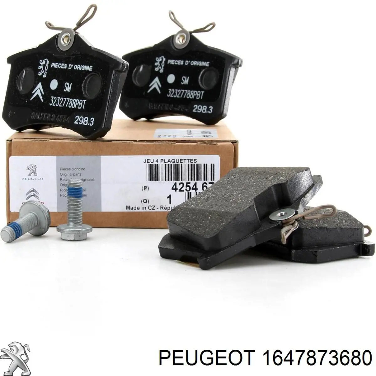 Колодки тормозные задние дисковые Peugeot/Citroen 1647873680