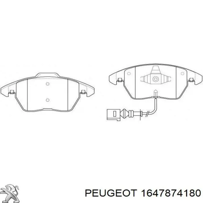 Pastillas de freno delanteras 1647874180 Peugeot/Citroen