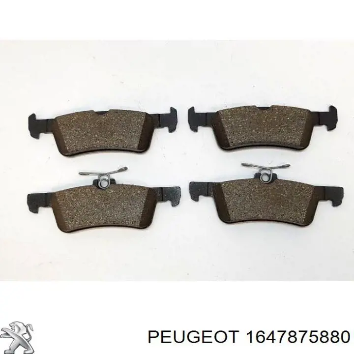 Задние тормозные колодки 1647875880 Peugeot/Citroen