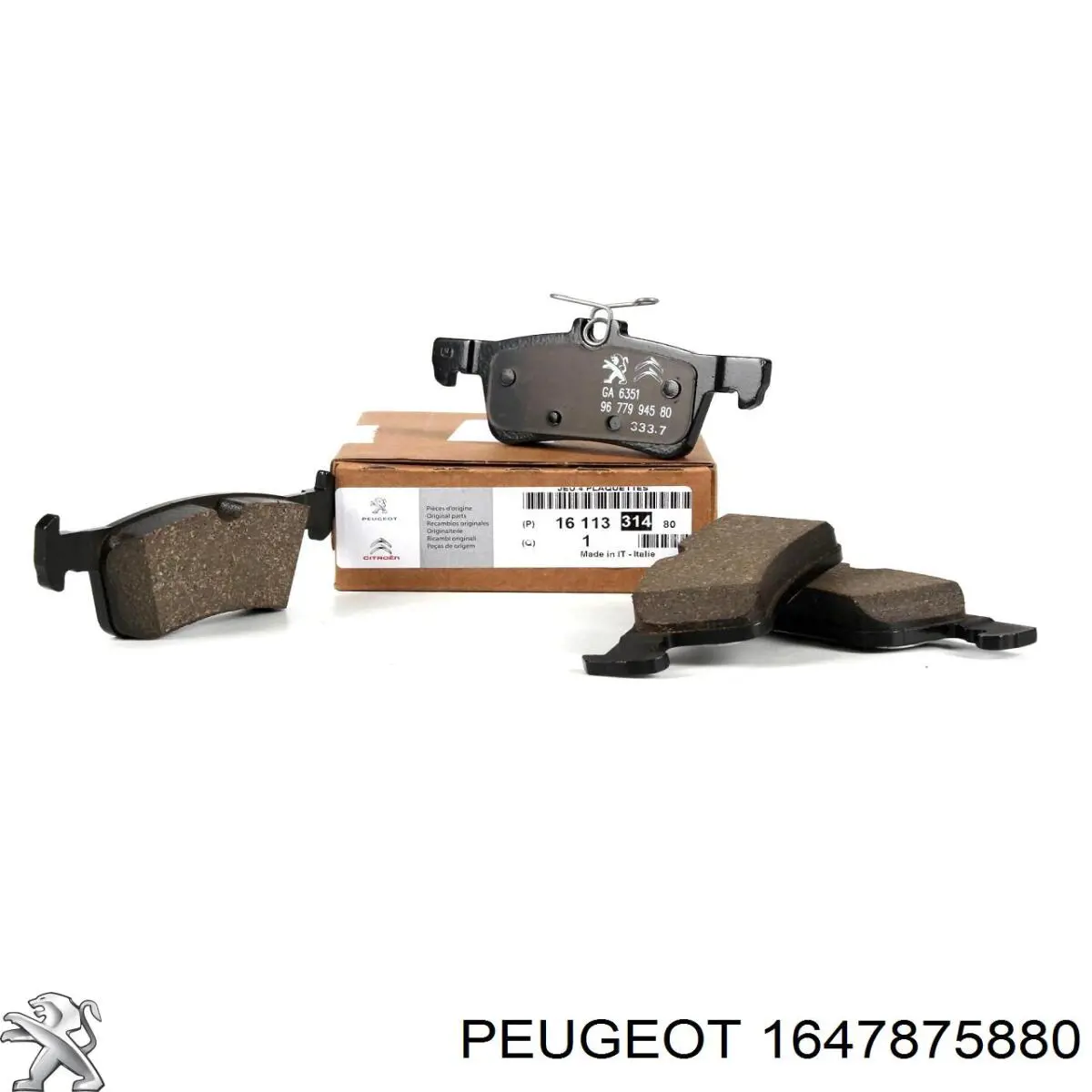 Pastillas de freno traseras 1647875880 Peugeot/Citroen