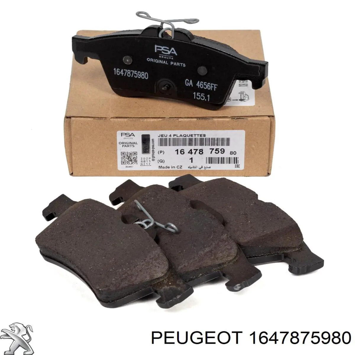 1647875980 Peugeot/Citroen колодки тормозные задние дисковые