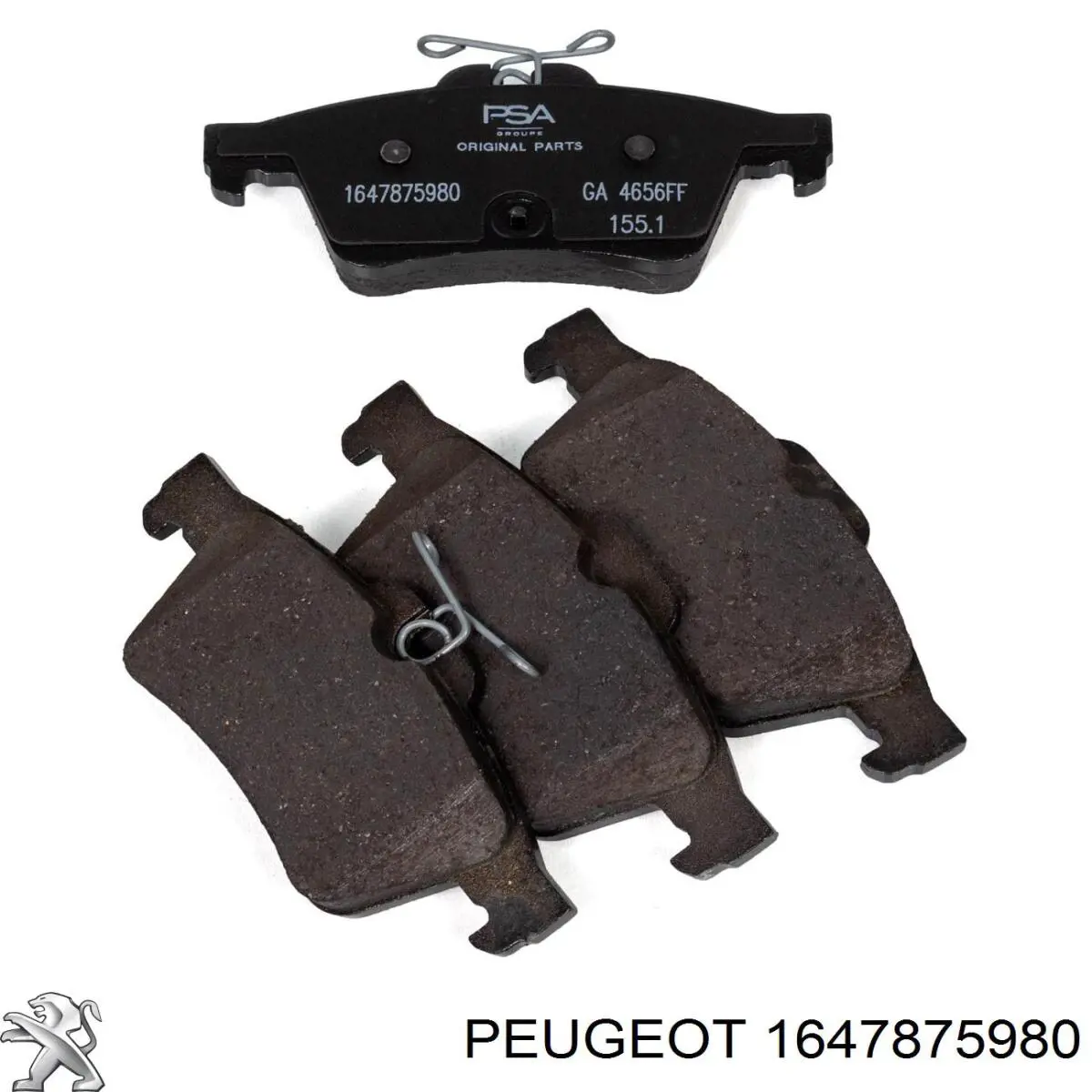 Pastillas de freno traseras 1647875980 Peugeot/Citroen