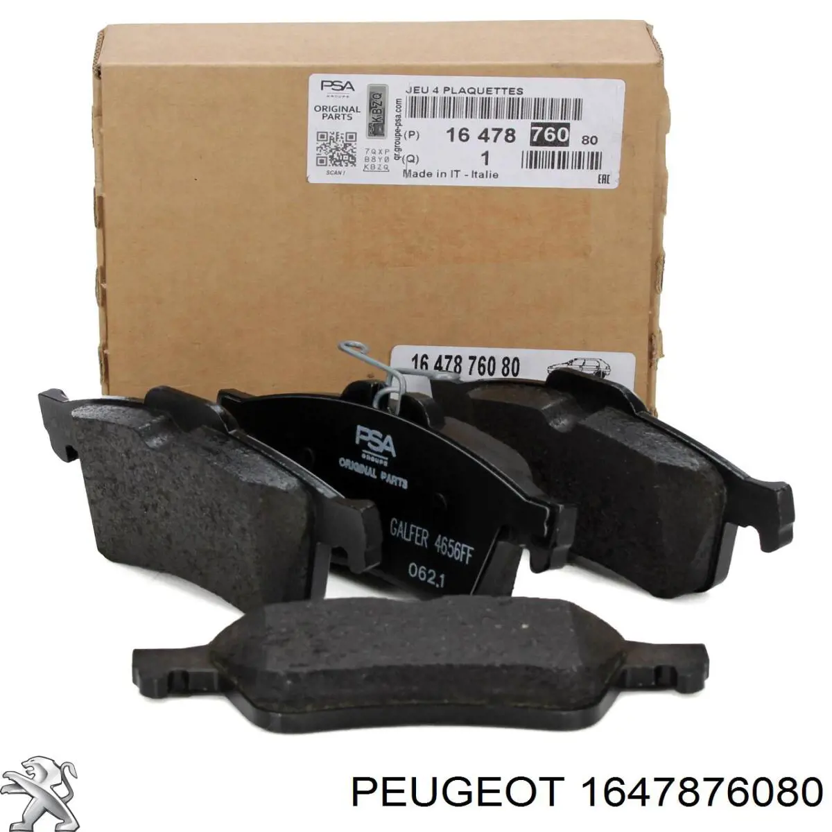 1647876080 Peugeot/Citroen колодки тормозные задние дисковые