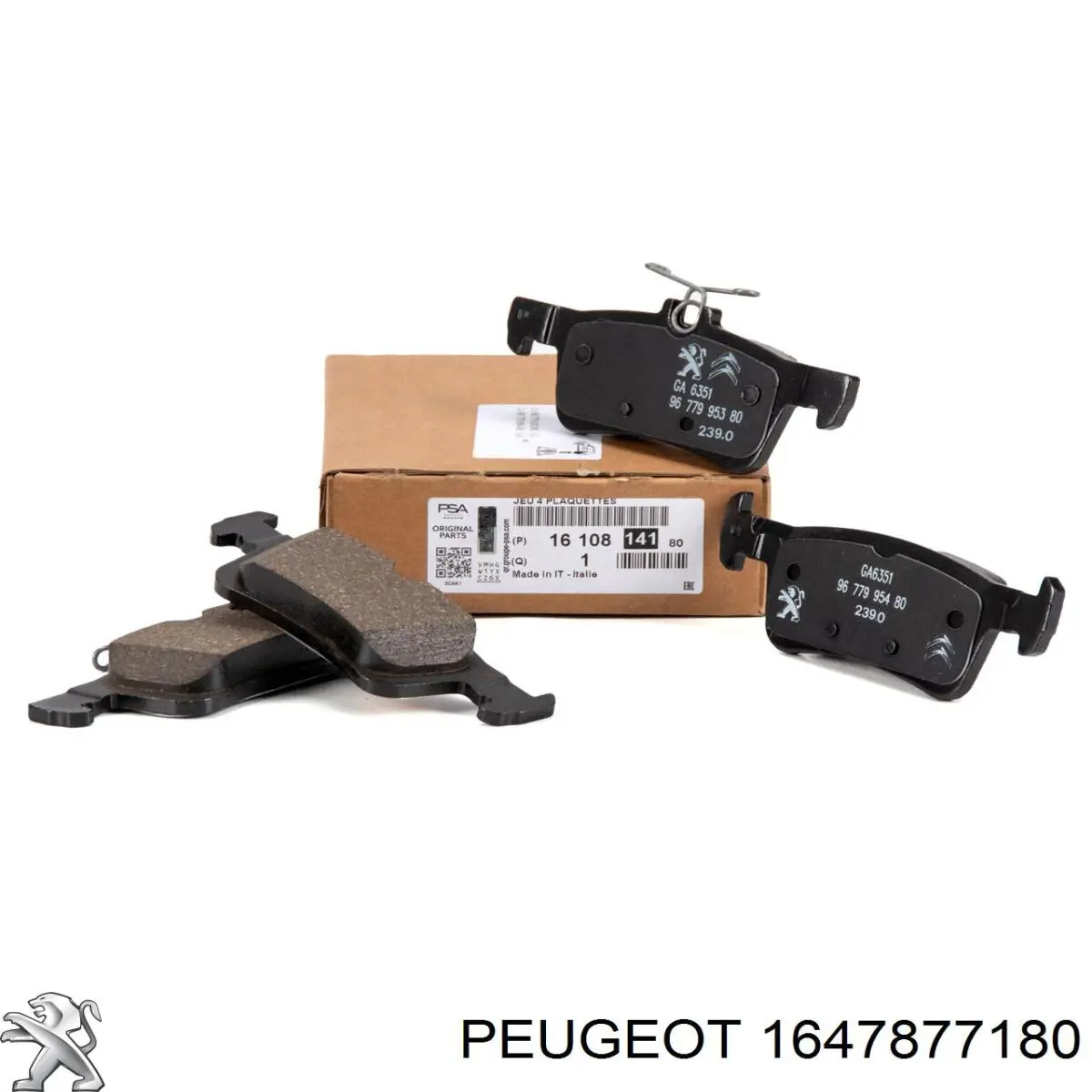 Передние тормозные колодки 1647877180 Peugeot/Citroen
