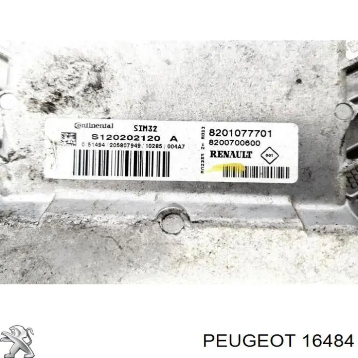 Junta, tapón roscado, colector de aceite 16484 Peugeot/Citroen