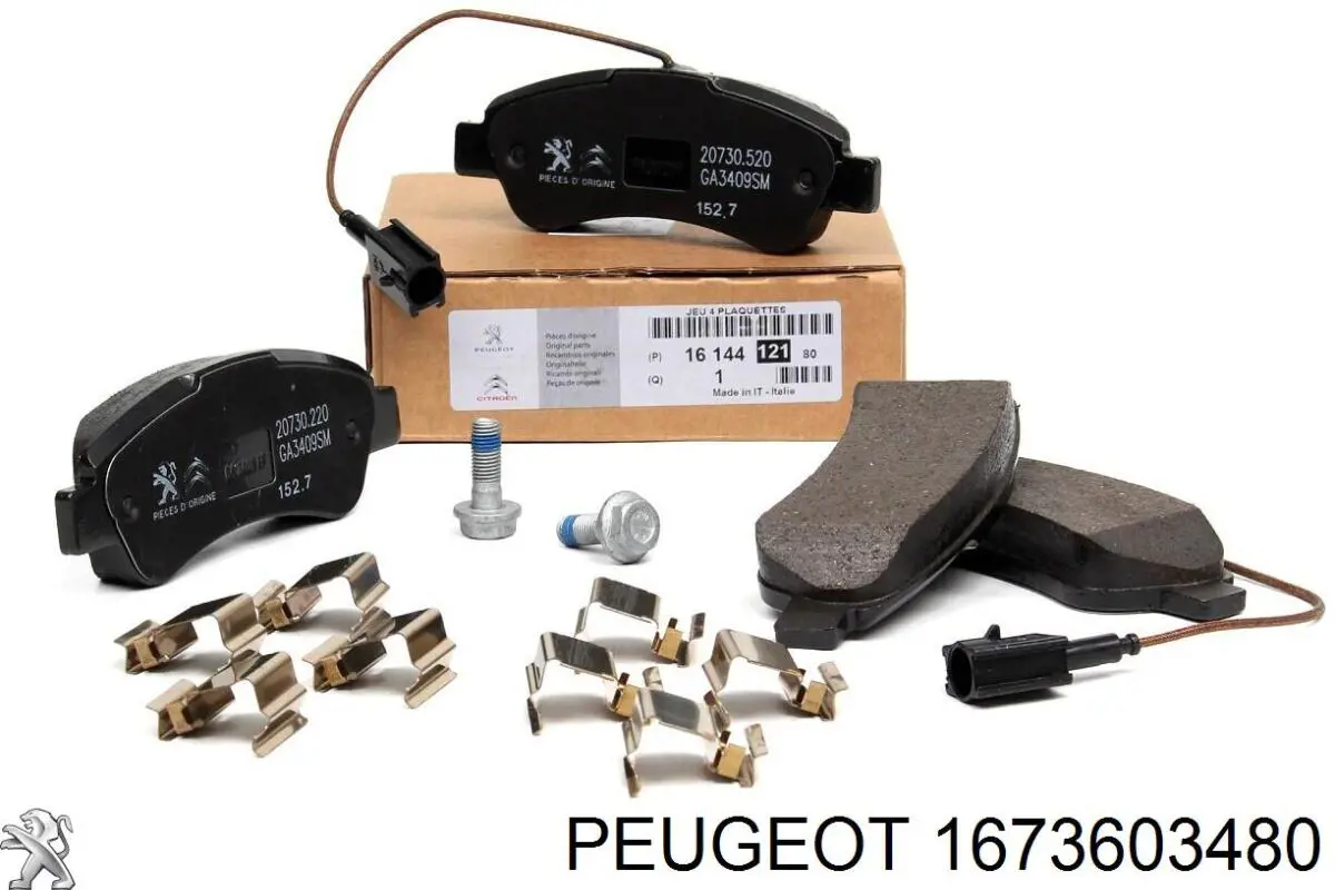 1673603480 Peugeot/Citroen колодки тормозные задние дисковые