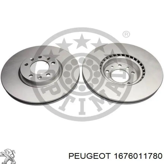 Передние тормозные диски 1676011780 Peugeot/Citroen