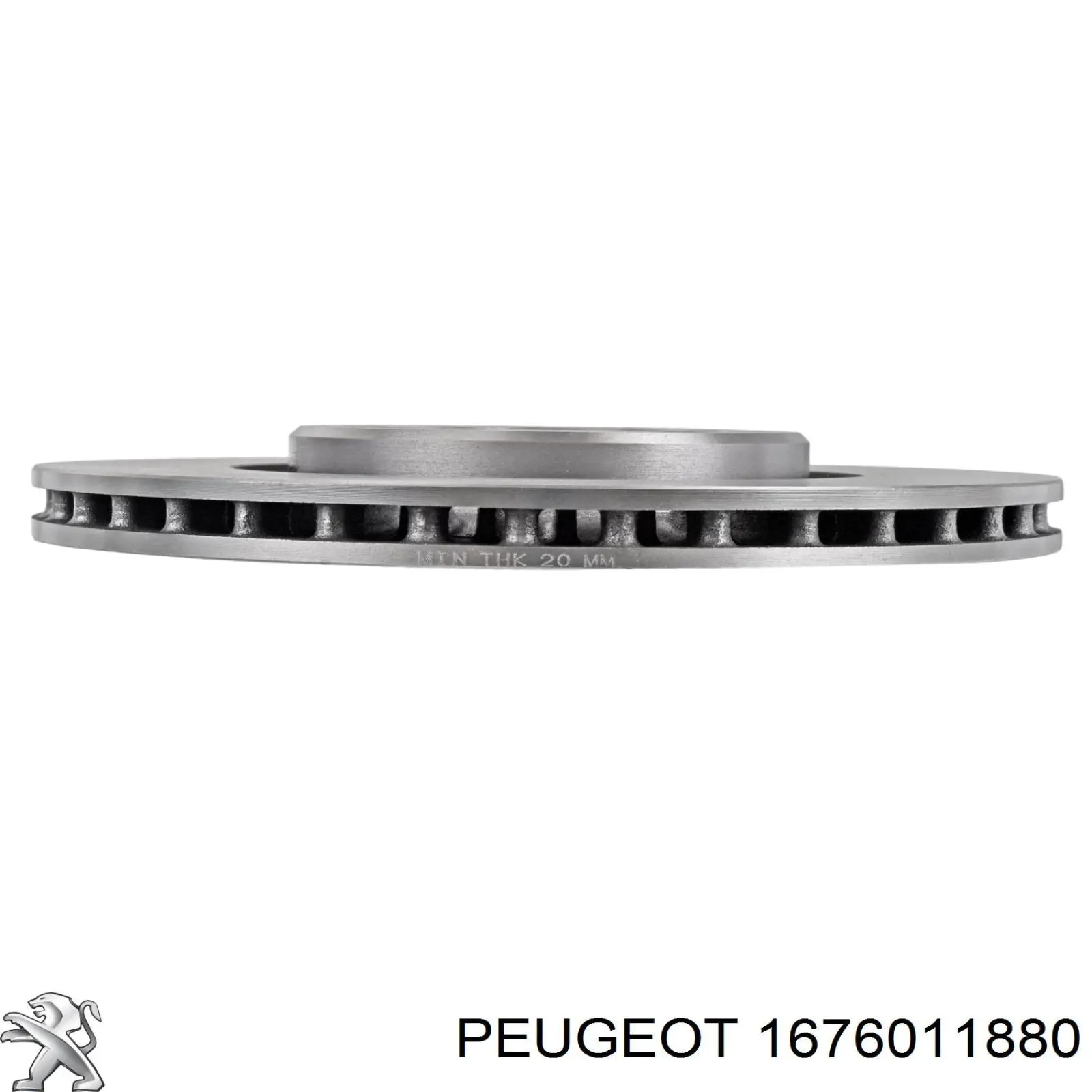 Disco de freno trasero 1676011880 Peugeot/Citroen