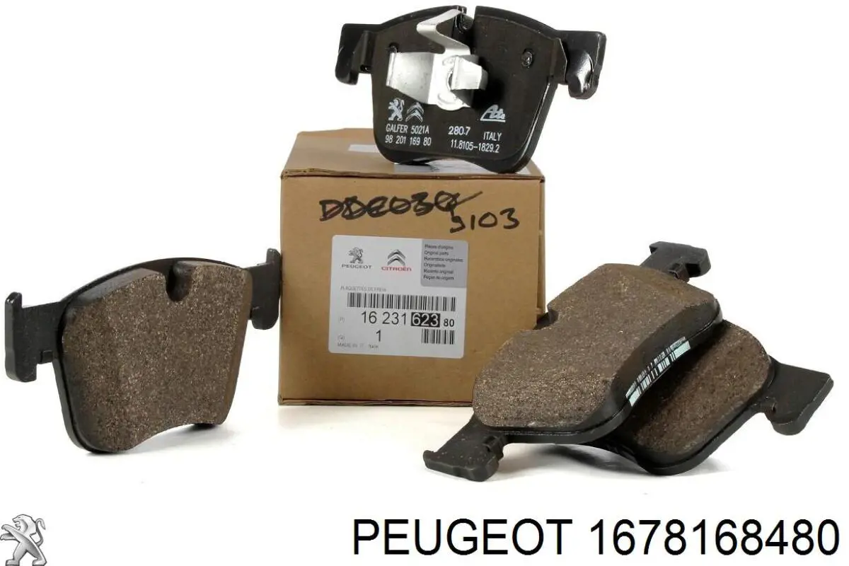Pastillas de freno delanteras 1678168480 Peugeot/Citroen