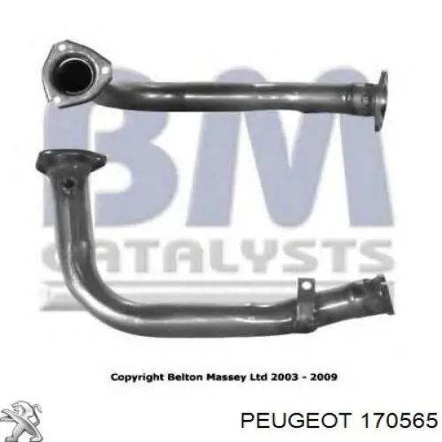 170565 Peugeot/Citroen труба приемная (штаны глушителя передняя)