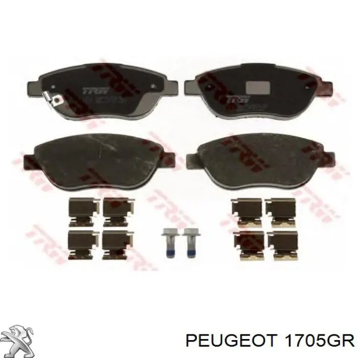 1705GR Peugeot/Citroen Штаны глушителя передние