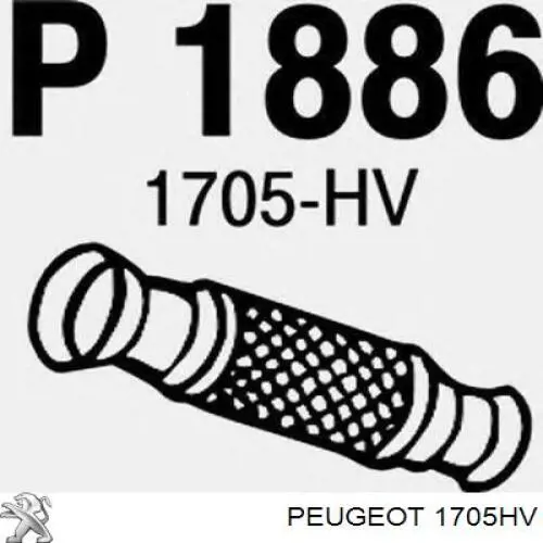 Купить 1705HV Peugeot/Citroen Приёмная труба