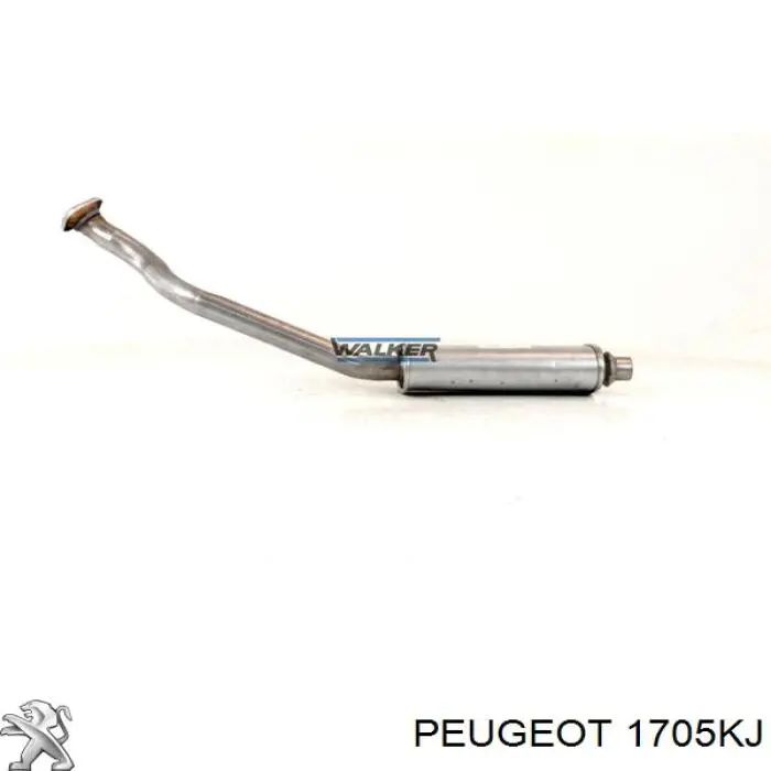 1705KJ Peugeot/Citroen труба приемная (штаны глушителя передняя)