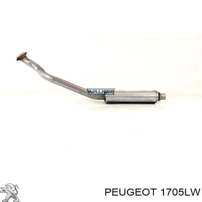1705LW Peugeot/Citroen труба приемная (штаны глушителя передняя)