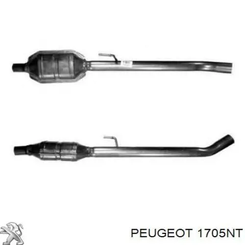 1705NT Peugeot/Citroen глушитель, передняя часть