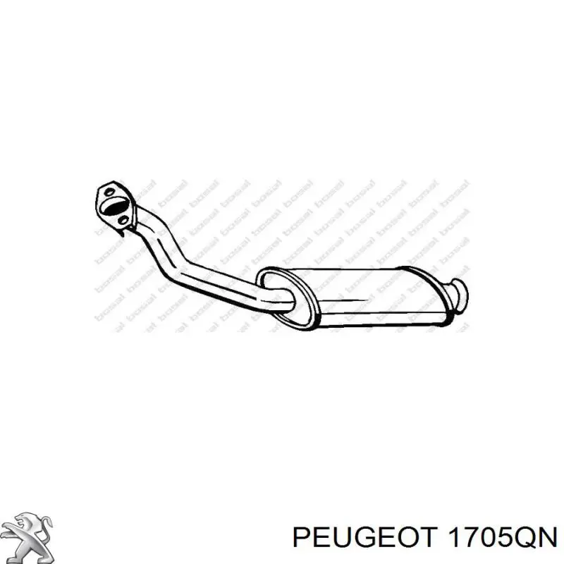 Приёмная труба 1705QN Peugeot/Citroen