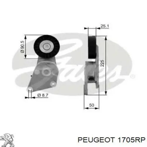 Купить 1705RP Peugeot/Citroen Преобразователь отработавших газов