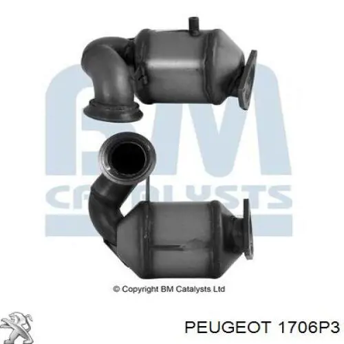 Каталитический нейтрализатор отработавших газов Peugeot/Citroen 1706P3 цена, от 208.78 USD