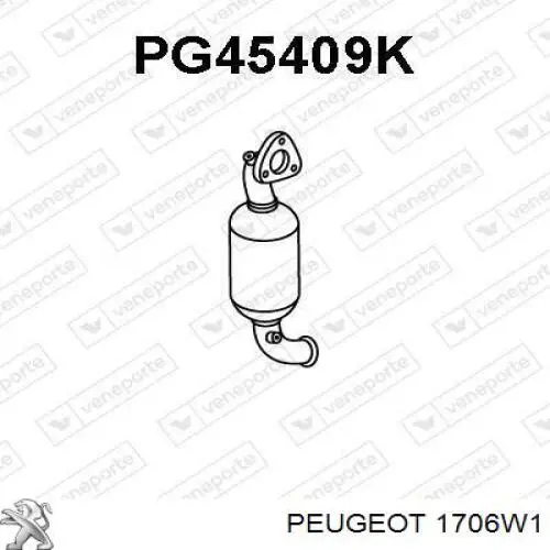 Каталитический нейтрализатор отработавших газов Peugeot/Citroen 1706W1 цена, от  USD