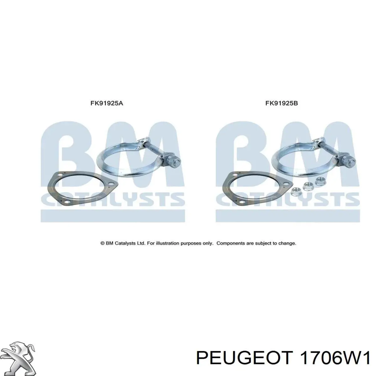 Купить 1706W1 Peugeot/Citroen Преобразователь отработавших газов