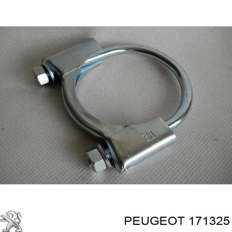 Abrazadera de silenciador trasera 171325 Peugeot/Citroen