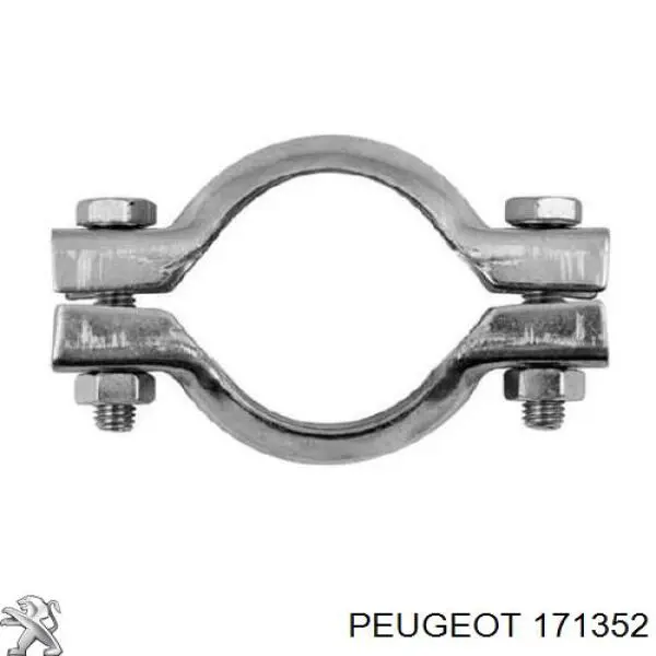 Abrazadera de silenciador trasera 171352 Peugeot/Citroen