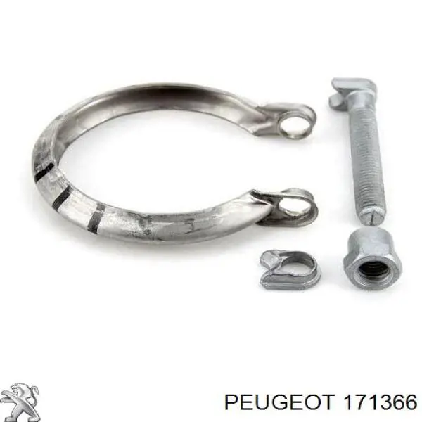 Хомут глушителя задний Peugeot/Citroen 171366