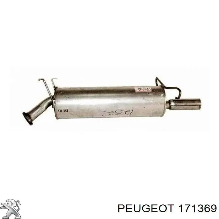 Abrazadera de silenciador trasera 171369 Peugeot/Citroen