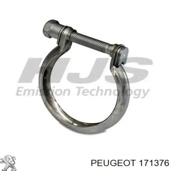 171376 Peugeot/Citroen braçadeira de união de tubo coletor de escape