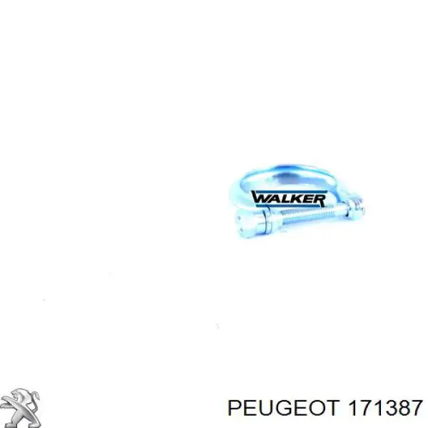 Abrazadera de silenciador delantera 171387 Peugeot/Citroen