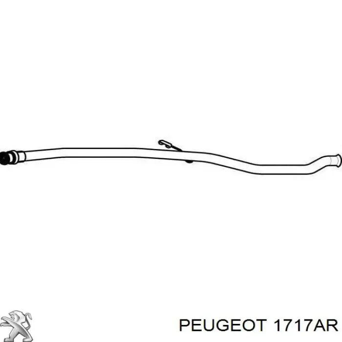 Silenciador del medio 1717AR Peugeot/Citroen