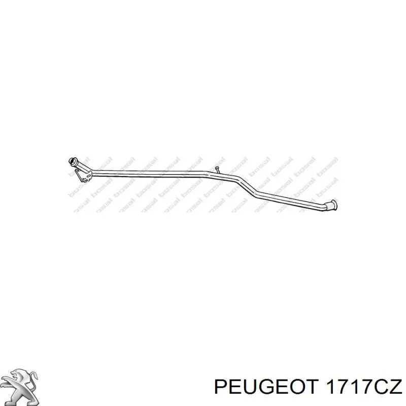 Центральная часть глушителя 1717CZ Peugeot/Citroen