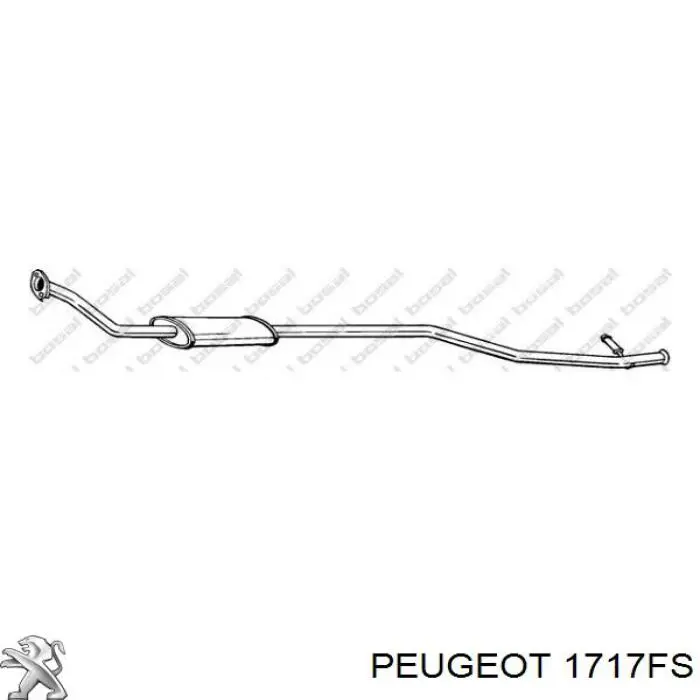 Центральная часть глушителя 1717FS Peugeot/Citroen