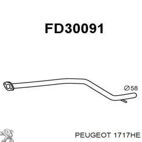 Глушитель, центральная часть Peugeot/Citroen 1717HE цена, от 48.72 USD