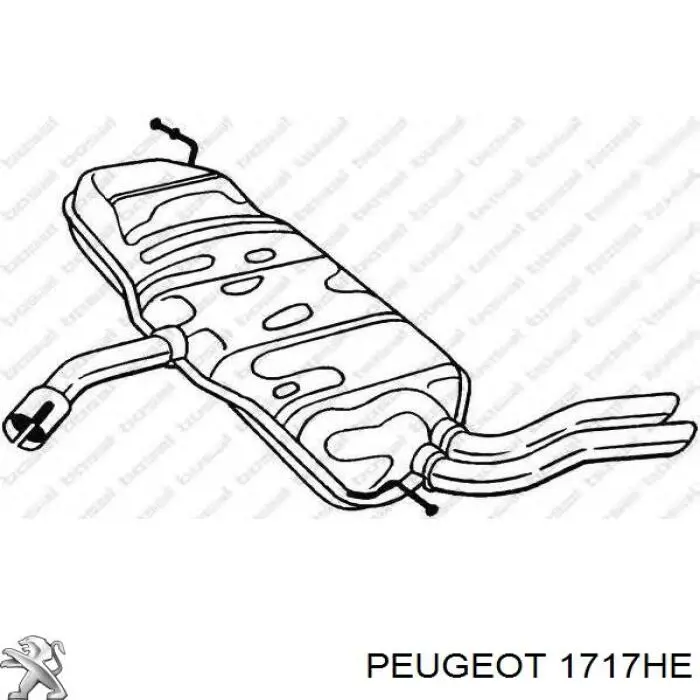 Купить 1717HE Peugeot/Citroen Выхлоп центральный