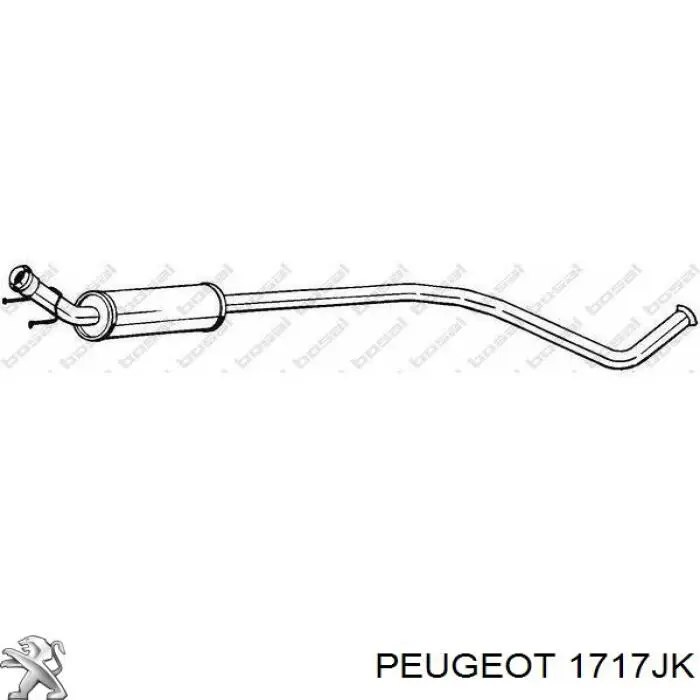 Выхлопная труба 1717JK Peugeot/Citroen