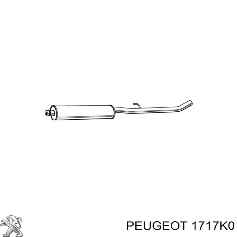 1717K0 Peugeot/Citroen Глушитель центральный